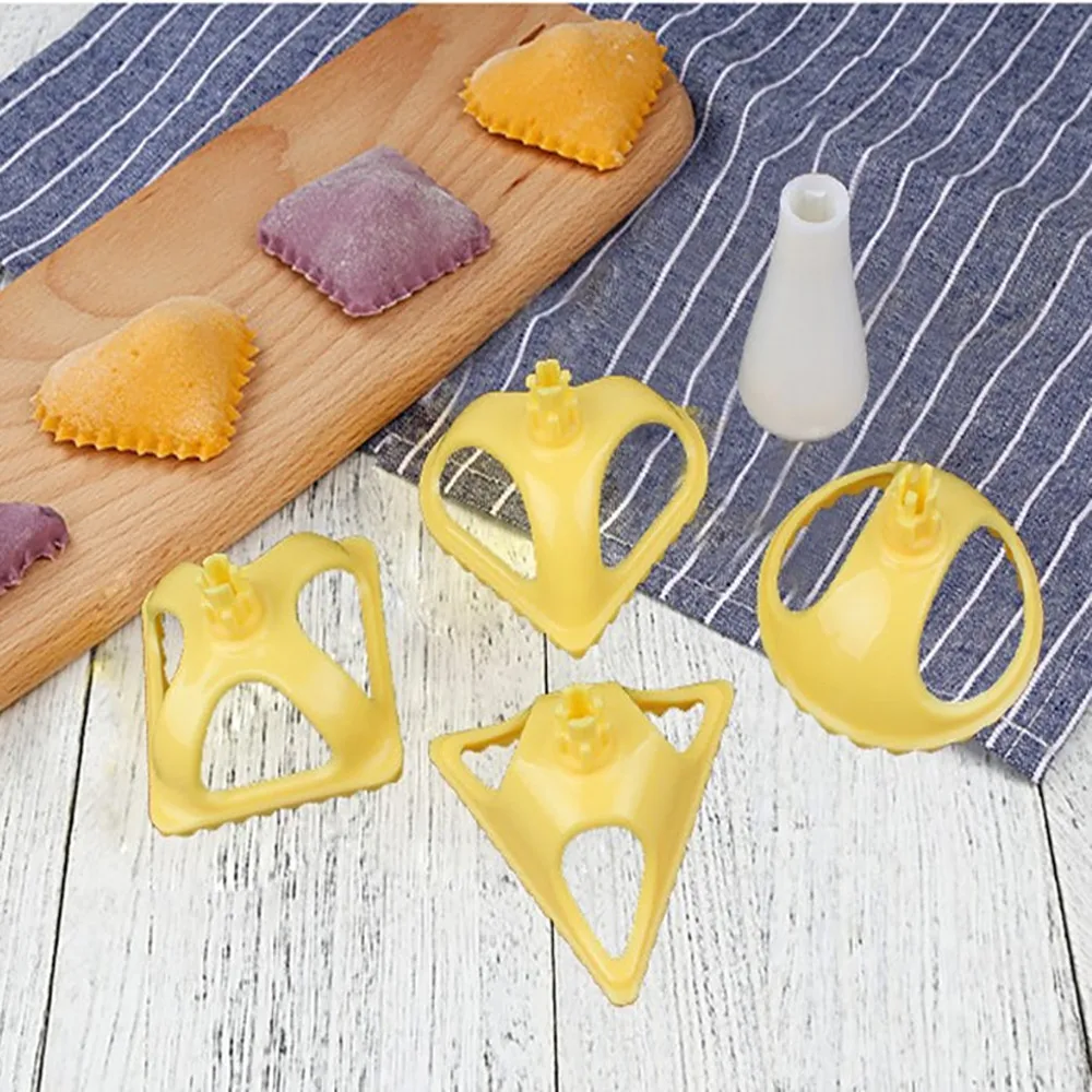

New Diy Dumplings Tool Good Quality Dumpling Plastic Molds 4Shapes Dumpling Press Tool Cooking Pastry Dumpling Mold K726