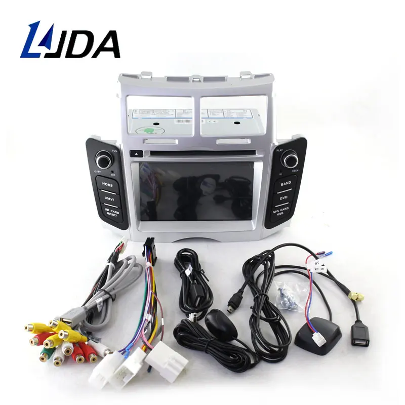 Discount LJDA 2 Din Android 9.1 Car Radio For Toyota Yaris 2005-2011 Car Multimedia Player Stereo Auto Audio GPS Navigation DVD Video 4