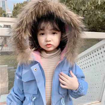

Children's clothing, girls' fur collar, cotton clothes, winter 2020, foreign children's girls, cotton clothes, children's warm
