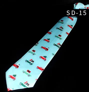 Новинка 9,5 см Рождественский галстук красный зеленый Санта Клаус Снеговик дерево галстук с принтом для мужчин для рождественской вечеринки аксессуары для шеи - Цвет: A15