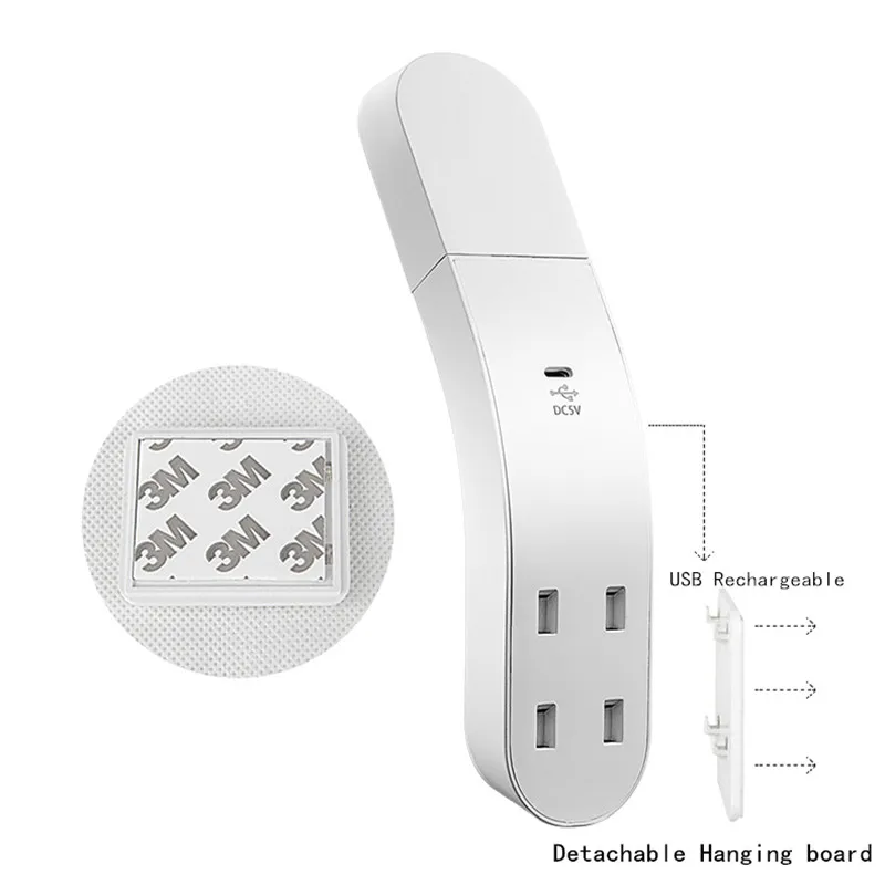 Лампа с датчиком движения встроенный USB Перезаряжаемый Аккумулятор теплое/холодное освещение индукция человеческого тела USB ночник датчик света