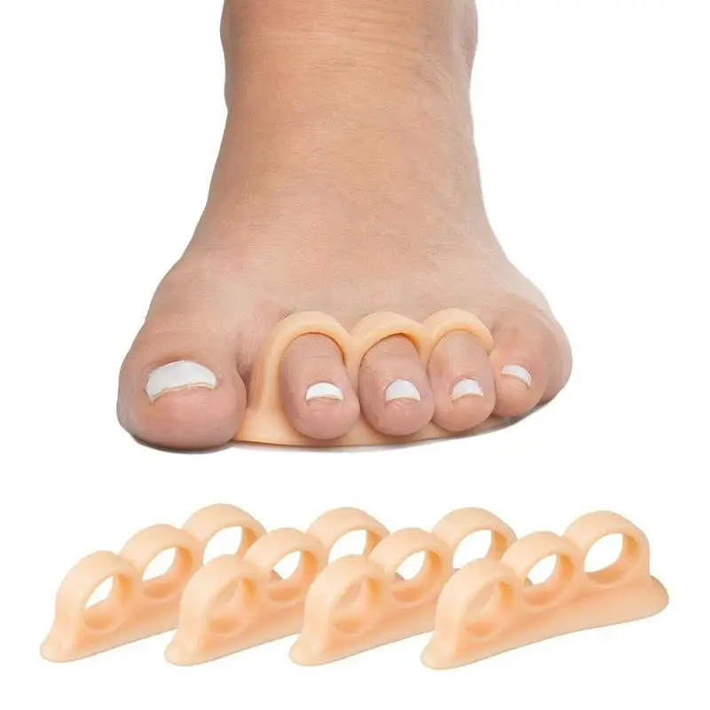 2 PCS/lot Hallux Valgus Orthopedic Gel Silicone Hammer Claw Toe Separator Correction Straightener Toe Overlapping Corrector