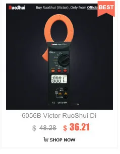 RuoShui VC610B AC DC ClampMeter 4000 отсчетов диод непрерывности мультиметр NCV True RMS Емкость Частота электрическая