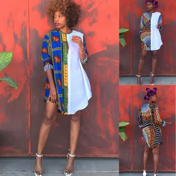 Amarachi Long Shirt Print Dress
