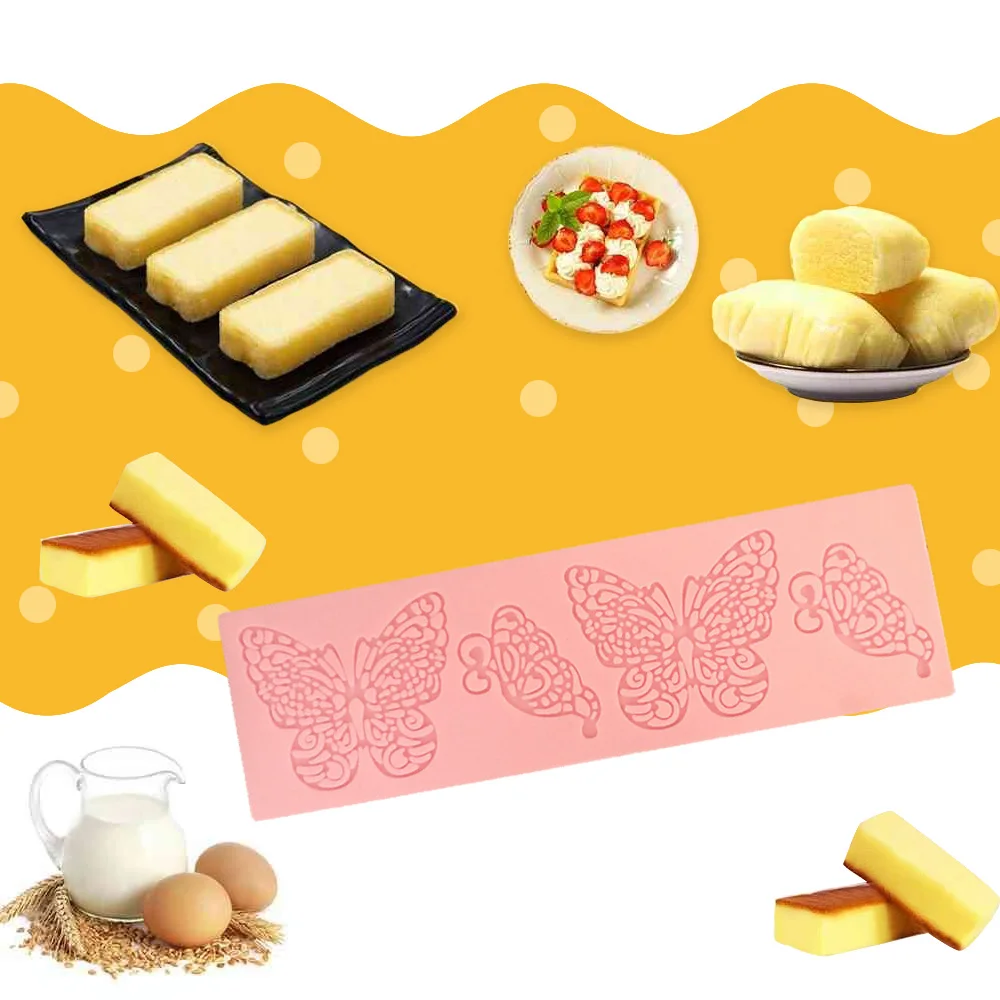 

4 hole butterfly silicone lace mold cake decoration mold fondant baking mold baking utensils kitchen tools