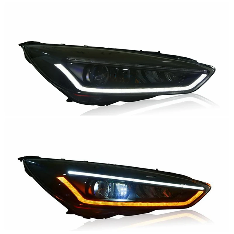 

Vland factory for car headlight for Focus LED head lamp 2015 2016 2017 2018 with turn signal indicator+plug and play