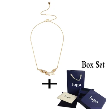 

2020 SWA Fashion Jewelry New GRACEFUL BLOOM Set Brown Gold Leaf Shaped Petal Decoration Crystal Wild Woman Jewelry Romantic Gift