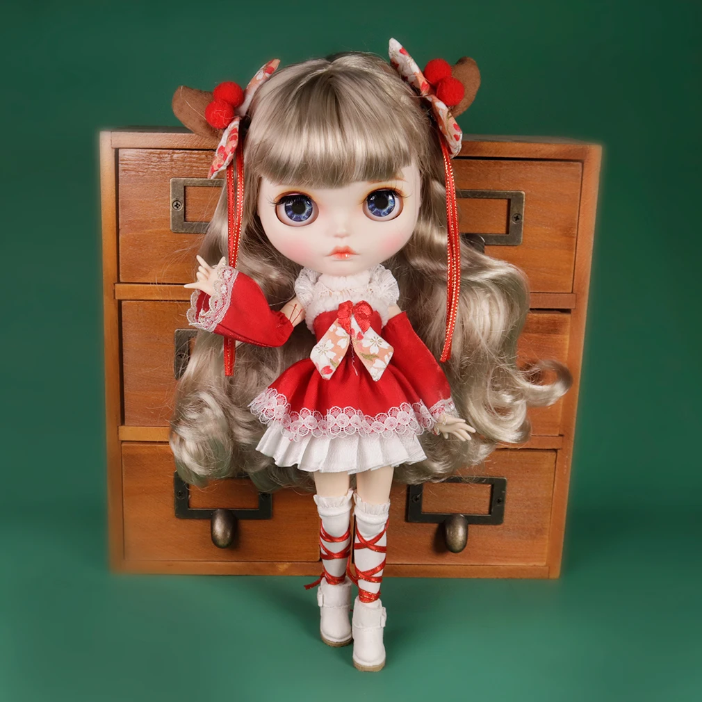 Аксессуары для кукол ICY DBS Blyth Одежда куклы 1/6 кружевная юбка с красным бантом и