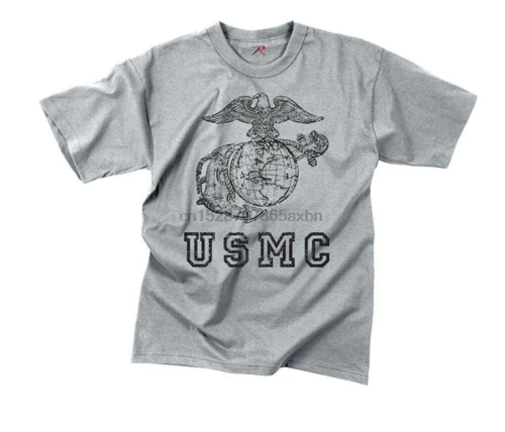 Rothco 61343 винтажная серая футболка U.S.M.C с рисунком якоря Новое поступление мужские