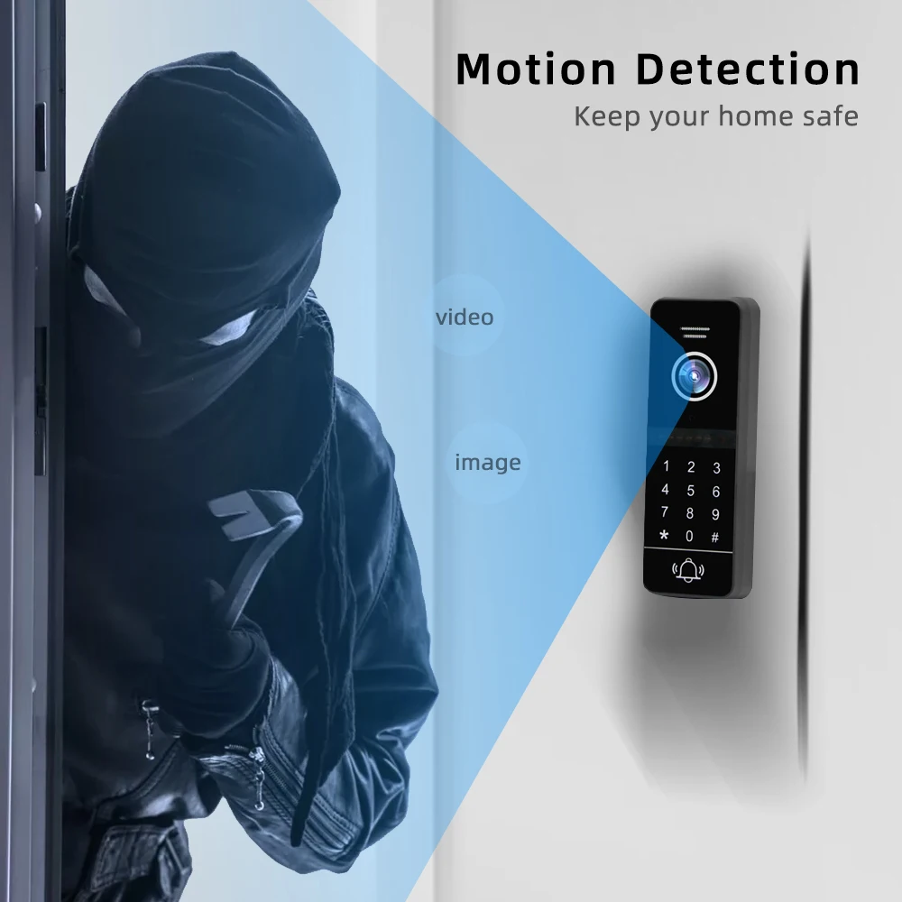 Doornanny WiFi Wireless Video Intercom System For Home Apartment Password Card Access Video Doorbell Doorphone Unlock AHD960P