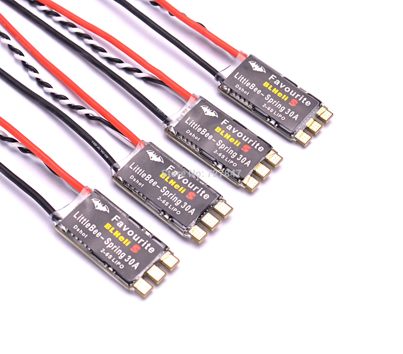 

FVT Littlebee BLHeli-s SPRING 30A ESC 2-6S Supports Mulitshot DSHOT Oneshot42 OneShot125 for Multicopter 250mm 220mm