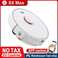 Roborock S5 Max Robot Vacuum Cleaner 5200mAh LDS Navigation Automatic APP Control Intelligent Cleaning Robot Floor Washing Mop