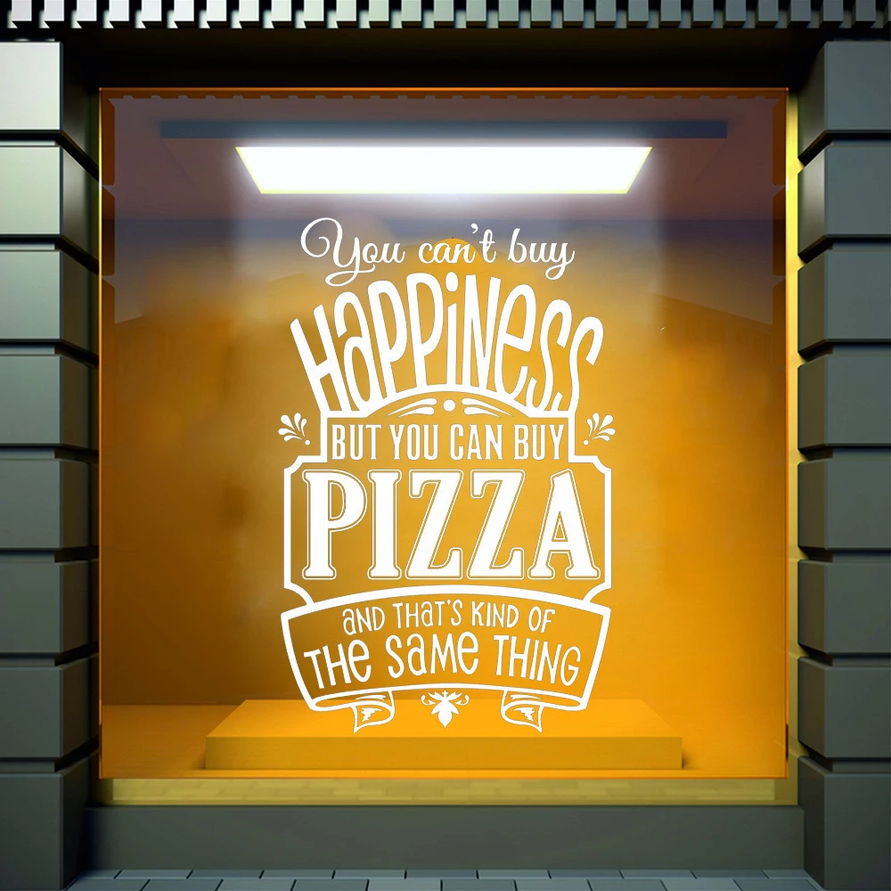 pizzeria PIZZA Wall Sticker Cafe wall decal decor for Cafe Removable Vinyl Glass doors and windows advertisement Stickers G120