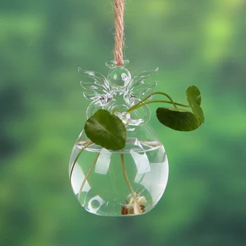 

Home Garden Hanging Glass Cute Angel Shape Flower Plants Container Creative Ornament Micro Landscape Wedding Office Home Decor