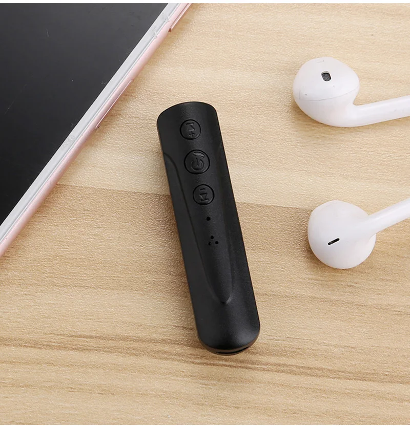 Audio Receiver Bluetooth 4.2 Adapter Collar Clip 3.5mm Jack Hands Free AUX Car Speaker Headset Audio Receiver Compatible Camera