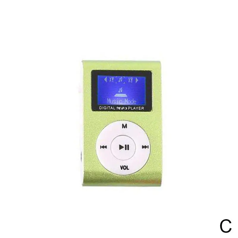 C Есть экран Клип карты Mp3 металлический корпус Mp3 плеер студенческий музыкальный Walkman подарок - Цвет: C