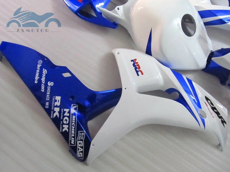 7 подарки впрыска обтекателя комплект Подходит для Honda CBR1000RR 2006 2007 CBR 1000RR 06 07 Белый синий пластик обтекатель наборы частей XY61