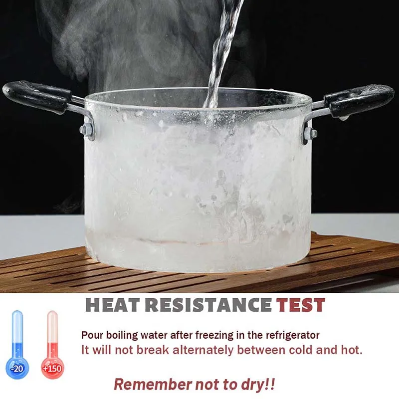 Glass saucepan Soup cooking pot vegetable salad noodle bowl flame explosion-proof cookware