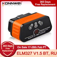 Автомобильный сканер ELM327 OBD2 KONNWEI Bluetooth-совместимый elm327 pic18f25k80 V1.5 автомобильные диагностические инструменты Obd 2 автоматический сканер Автомобильный сканер ELM327 OBD2 KONNWEI Bluetooth-совместимый elm327 pic18f25k80 V1.5 автомобильные диагностические инструменты Obd 2 автоматический сканер