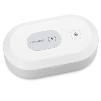 

Phone Sterilizer Box Wireless Charger Fast Charging Mobile Phone UV Sterilization Lamp UVC Aromatherapy For iPhone XiaoMi Huawei