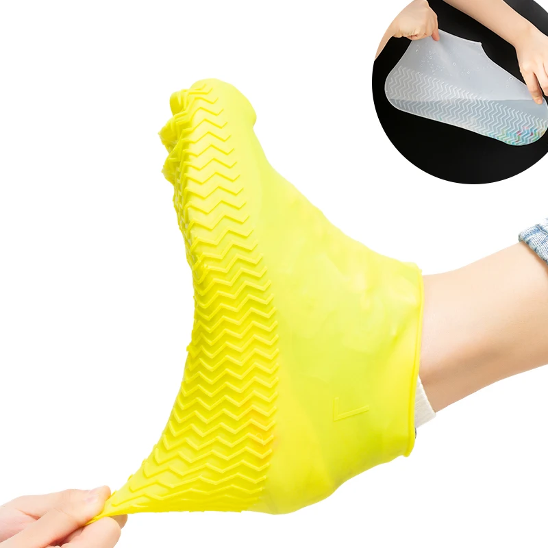 Best Offers Protectores de zapatos impermeables de silicona Unisex, Botas de lluvia para interiores y exteriores, reutilizables, para días lluviosos 3BjBYRy5R