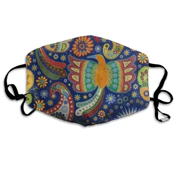 

Face Mask Tribal Paisely Bird Flower Floral Print Marvellous Cycling Half Face Earloop Mouth Mask For Women
