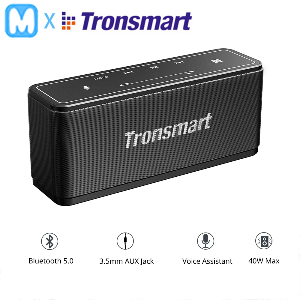 Tronsmart Мега наушники вкладыши TWS Bluetooth 5 0 Динамик 40 Вт Беспроводной Колонка 3D