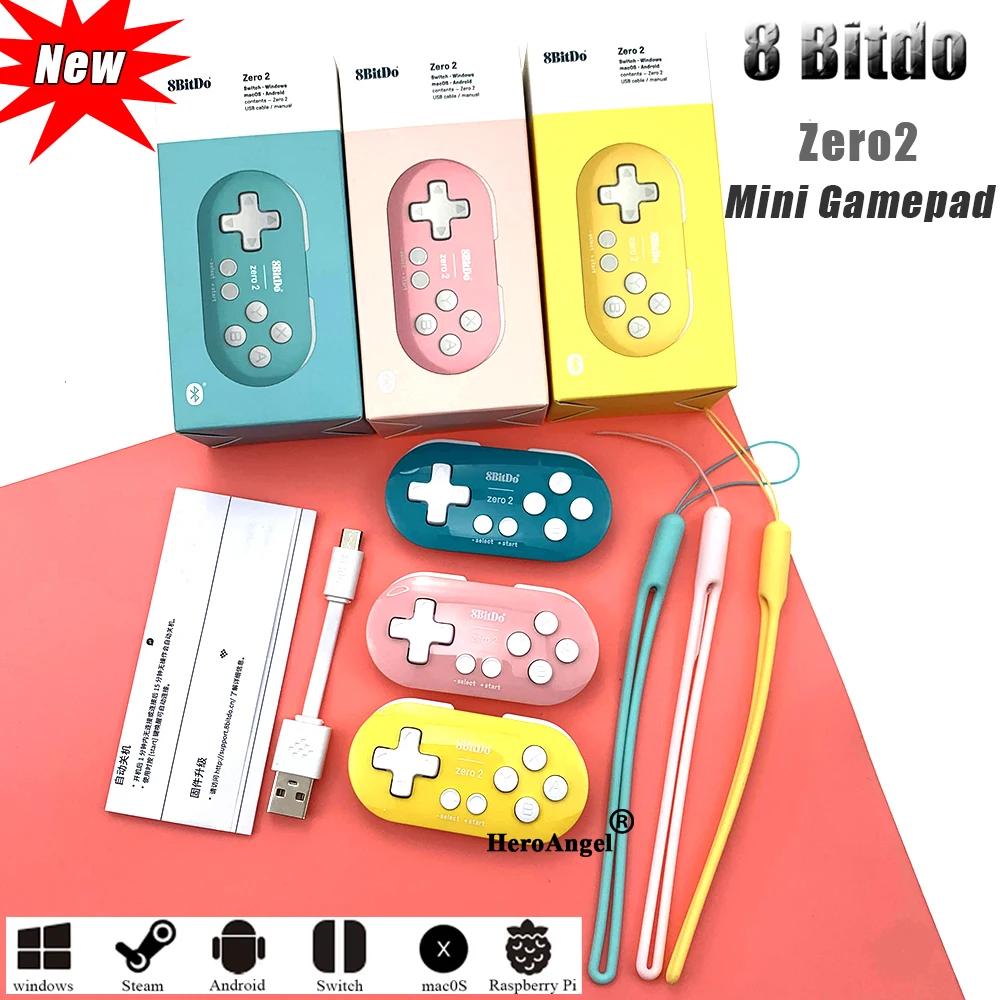 8bitdo Mini Zero 2 Bluetooth геймпад переключатель контроллер совместим для Nintendo Switch Windows Android