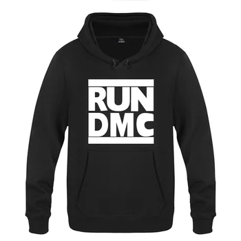 

RUN DMC Rock Music Hip Hop Sweatshirts Men 2018 Mens Hooded Fleece Pullover Hoodies