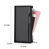 WILLIAMPOLO Long Wallet Men Clutch Bag With Strap Leather Men's Phone Credit Card Luxury Removable Card Holder Walet PL191469 3