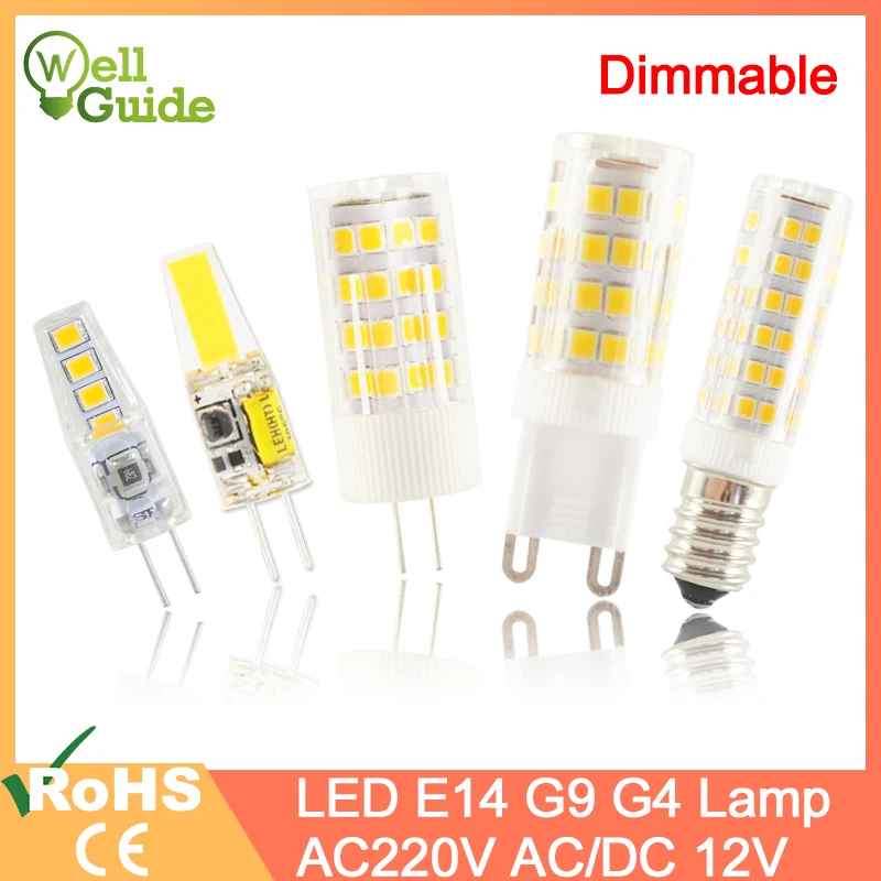 Светодиодный светильник G4 светодиодный G9 E14 лампы 7 Вт 9 10 12 COB 2835SMD 220V AC12V без