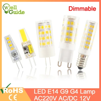 

LED G4 Light G9 Led Lamp E14 Bulb 7W 9W 10W 12W COB 2835SMD 220V AC12V No Flicker Dimmable Ceramic Replace 30/40W halogen lamp