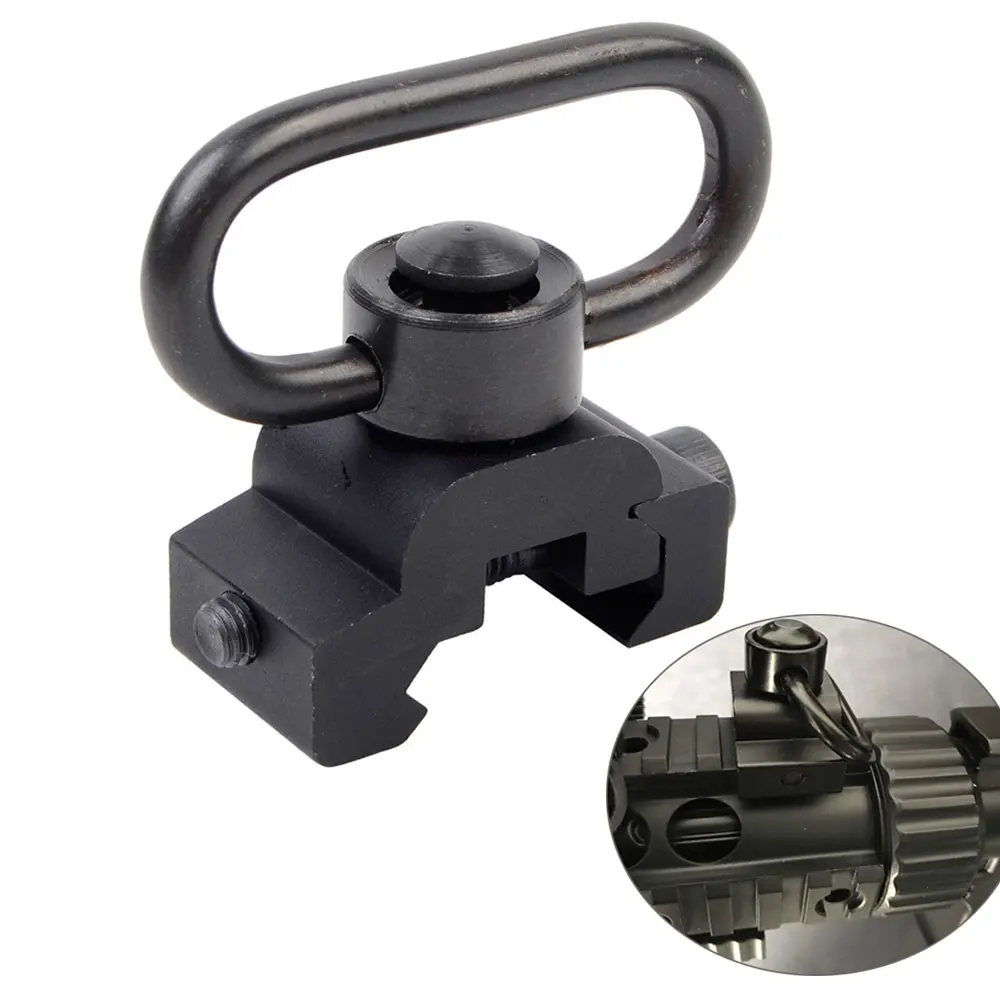 QD Sling Swivel Mount Adapter Push Button 20mm Weaver Picatinny Rail Mount Base Quick Release Airsoft Hunting Rifle Sling Ring|Scope Mounts & Accessories| - AliExpress