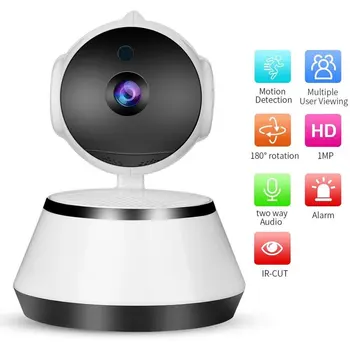 

V380 Webcam Wireless Wifi Antenna Panoramic 360 Degree Fisheye Puppy Smart Webcam Alarm Detection Night View