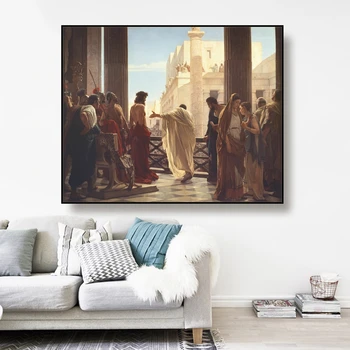 

Canvas Art Oil Painting《Ecce Homo (1880)》Antonio Ciseri Poster Picture Wall Decor Modern Home Decoration For Living room Office