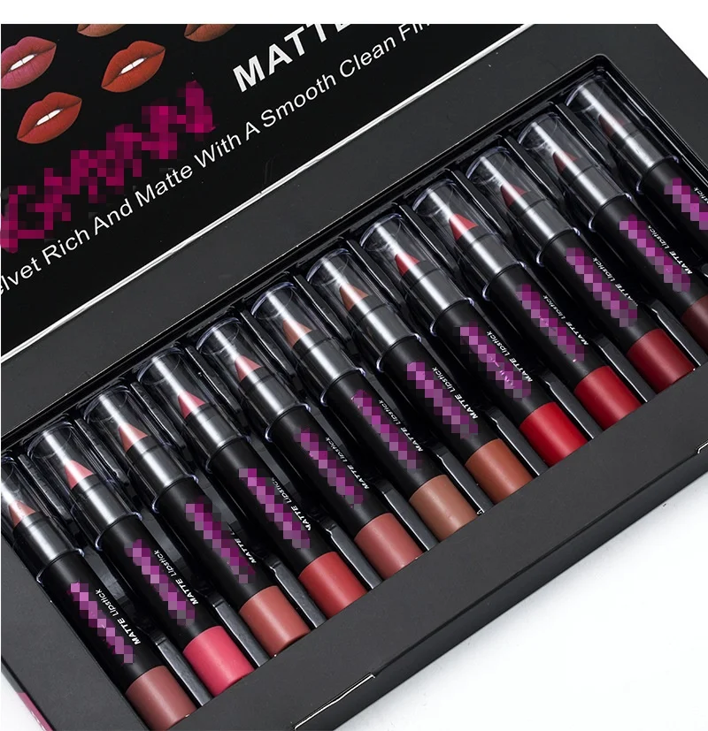 12pcs/lot Long Lasting Matte Lipstick Kit Nutritious Velvet Matt Lip Stick Lip Tint Nude Batom Focallure Red Lipstick Set Makeup 12pcs/lot Long Lasting Matte Lipstick Kit Nutritious Velvet Matt Lip Stick Lip Tint Nude Batom Focallure Red Lipstick Set Makeup
