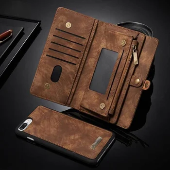 

Second Magnetic Wallet Leather Case For Iphone6 6S/6Plus/6SPlus/7 7Plus Fashion Retro Attractive