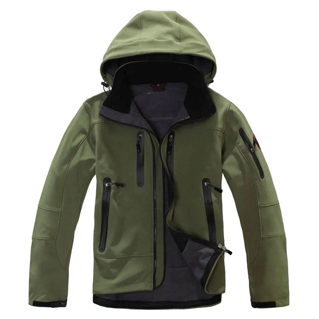 GN Стиль сафари с капюшоном флисовая водонепроницаемая куртка для пеших прогулок мотоциклетная куртка мужская куртка-бомбер куртка для альпинизма A21 - Цвет: GN