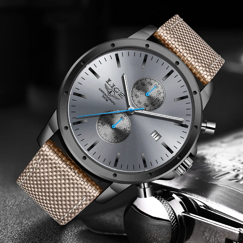 Reloj Mujer LIGE мужские часы Топ бренд класса люкс Нейлон водонепроницаемые часы мужские военные спортивные часы кварцевые наручные часы Reloj Hombre