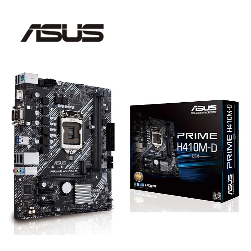 Новый для Asus PRIME H410M-D Оригинальный настольный процессор Intel H410 H410M DDR4 материнская
