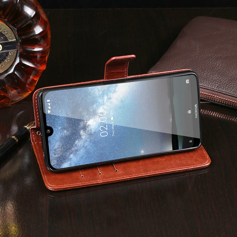Чехол для Nokia 2,2 5,7" кожаный чехол-кошелек в деловом стиле с откидной крышкой для телефона Nokia 2,2 TA-1179 TA-1183 TA-1188 TA-1191 TA