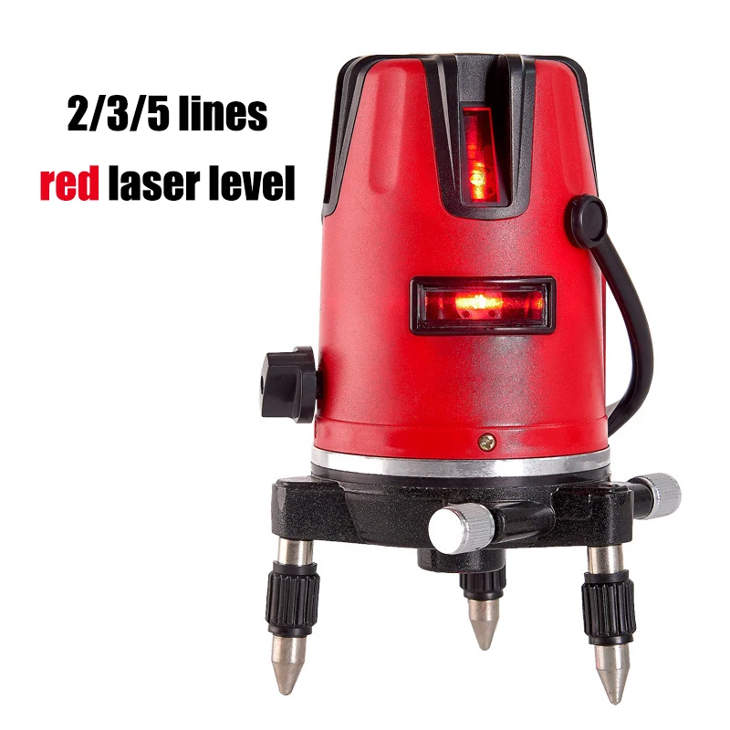 Красный 2/3/лазерный нивелир 5 линий самовыравнивания 180 ° для того, чтобы играть слэш с точностью до миллиметра большой Ёмкость литий Батарея