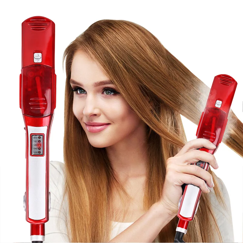 Professional Steam Hair Straightener Flat Iron Injection Painting 450F Straightening Irons Styling Tools |