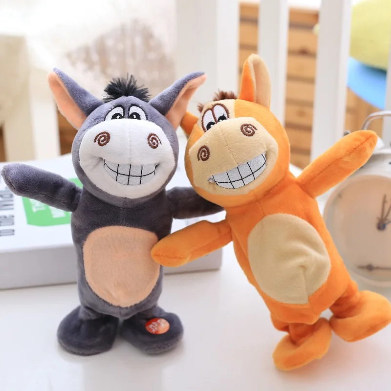 

Learn to Speak Talking Donkey Plush Toys Parroting Learn Words in Contradicting Douyin Little Donkey Recording Imitation Upgrade