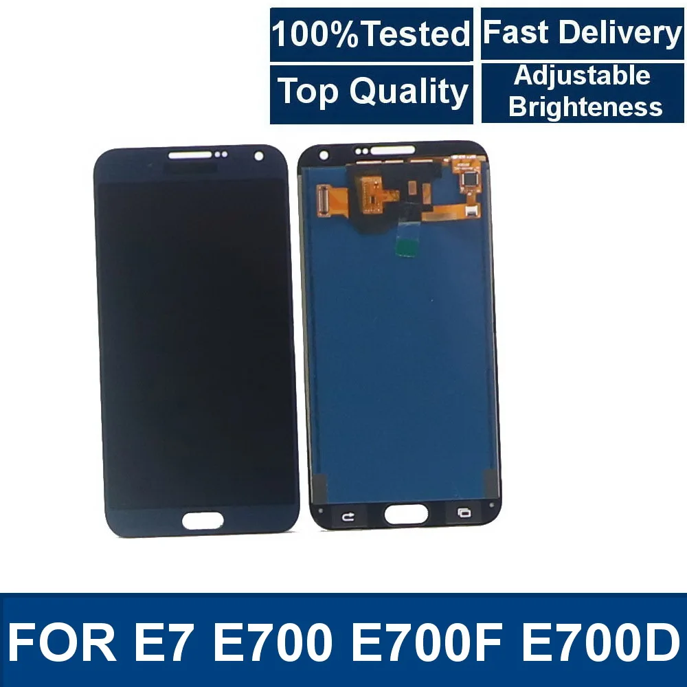 

100%Tested For SAMSUNG Galaxy E7 E700 E700F E700H phone LCD Display Touch Screen Digitizer Assembly With brightness control