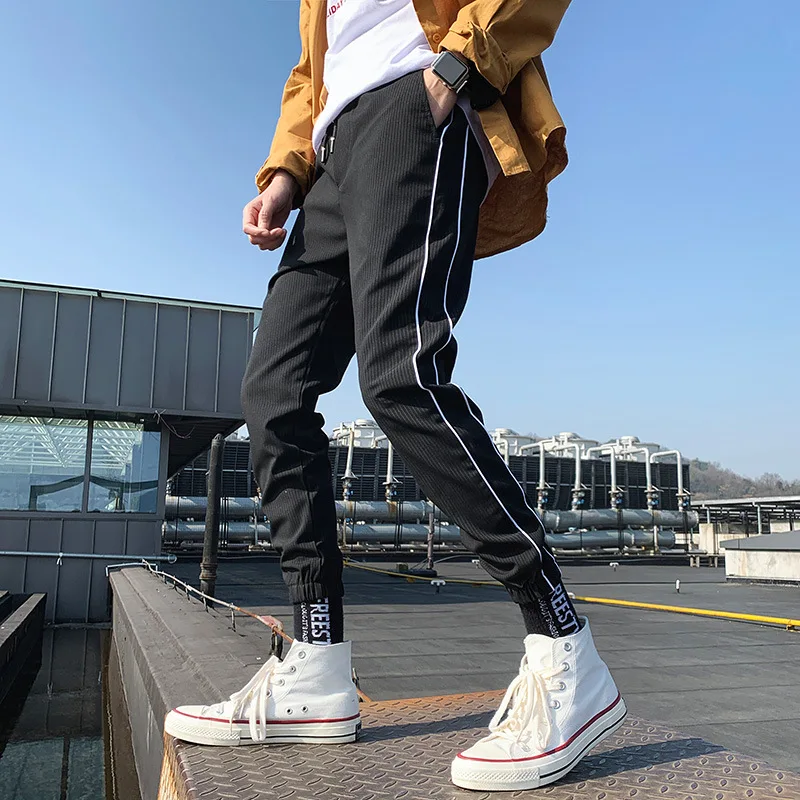 

Hong Kong Style Athletic Pants Drawstring Pants Slim Fit Trend Versatile Korean-style Explicit Thin Skinny Capri Pants Sub-BOY'S
