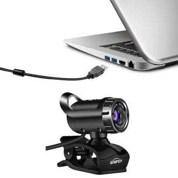 

HD Webcam USB Web Camera Digital Video Camera with Microphone 360 Degree Rotation Clip-on PC Laptop Notebook