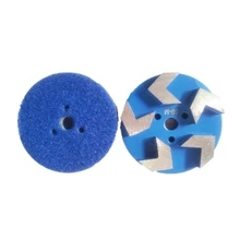 Gd78 다시 스틱 콘크리트 그라인딩 패드 4 인치 d100mm 다이아몬드 플러그 바닥 연마 5 화살표 세그먼트 9 pcs(China)