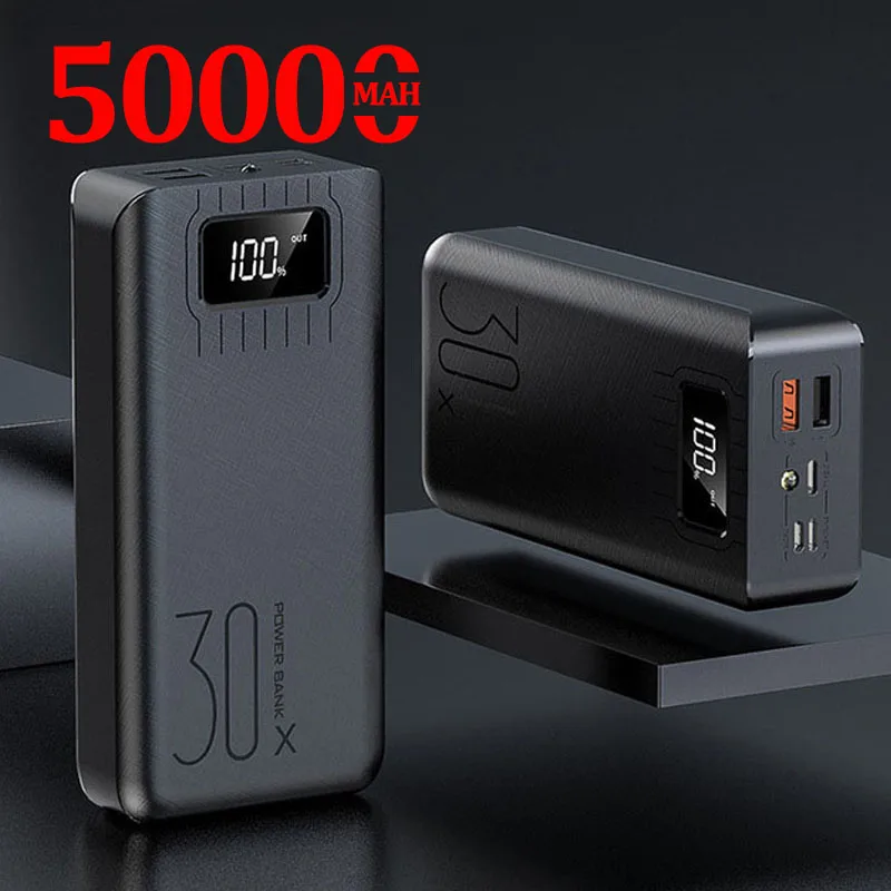 Внешний аккумулятор на 50000 мА · ч со светодиодным дисплеем и 2 USB-портами |