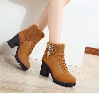 

Women Snow Boots Warm Short Fur Plush Winter Ankle Boot Plus Size Platform Ladies Suede Zip Shoes Female Comfort Drop Shipping